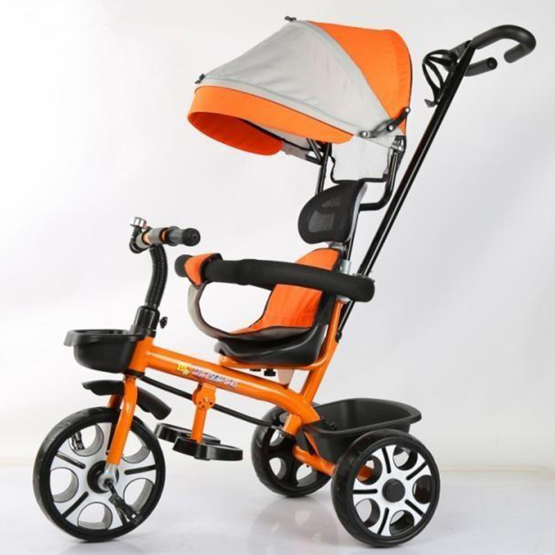 Children tricycle baby stroller four in one with putter