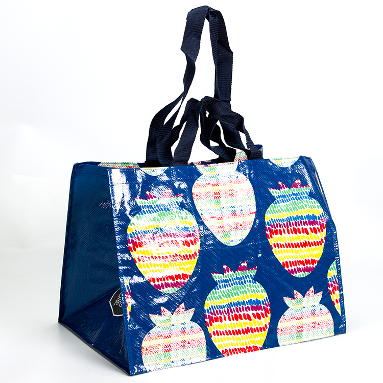 300workers Custom printed eco supermarket shopping pp woven bag