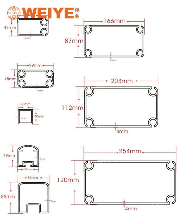 Aluminium profile for tent