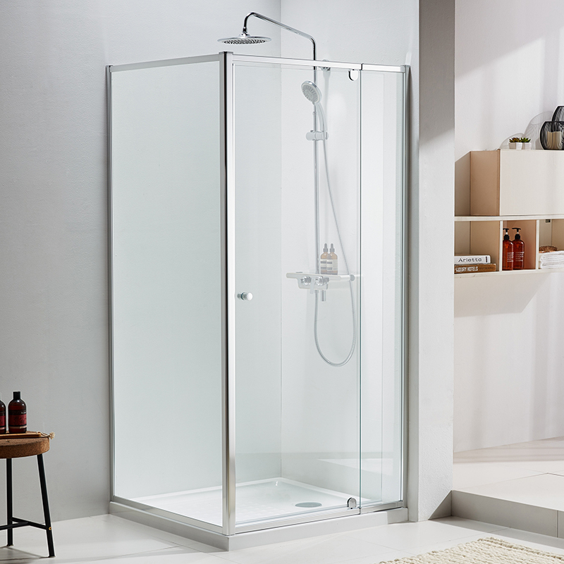 Hinge shower door with big adjustment