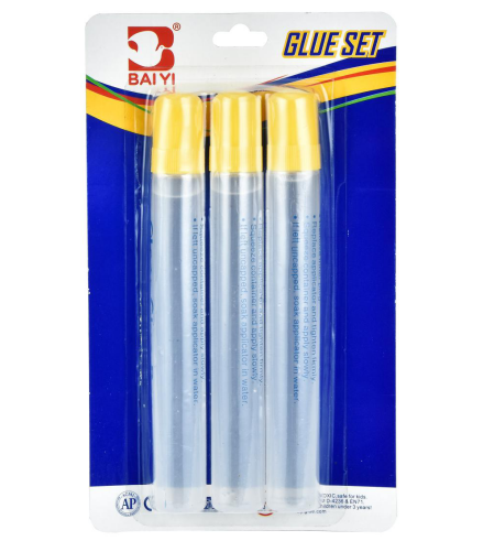 3pcs 50ml Liquid Glue In Blister