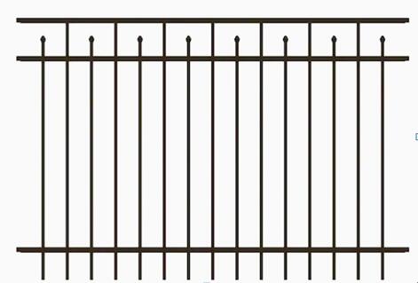 Berkshire Black Powder-Coated Aluminum Flat-Top Decorative Metal Fence Panel