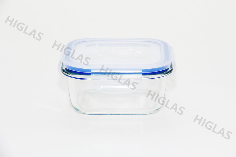 1.1l/0.75l/0.45l/0.3l Square Borosilicate Glass Food Container With Pp Lid