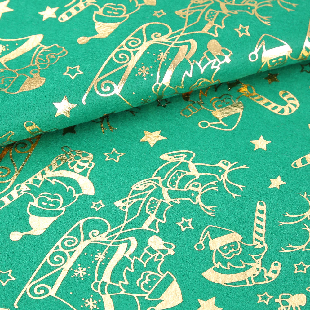 Needle Punched Gold Stamp Non-woven Interlining Fabric