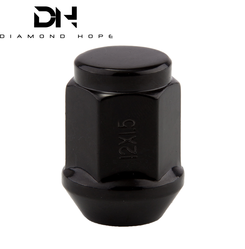 3/4'' hex M12*1.25 black wheel nut
