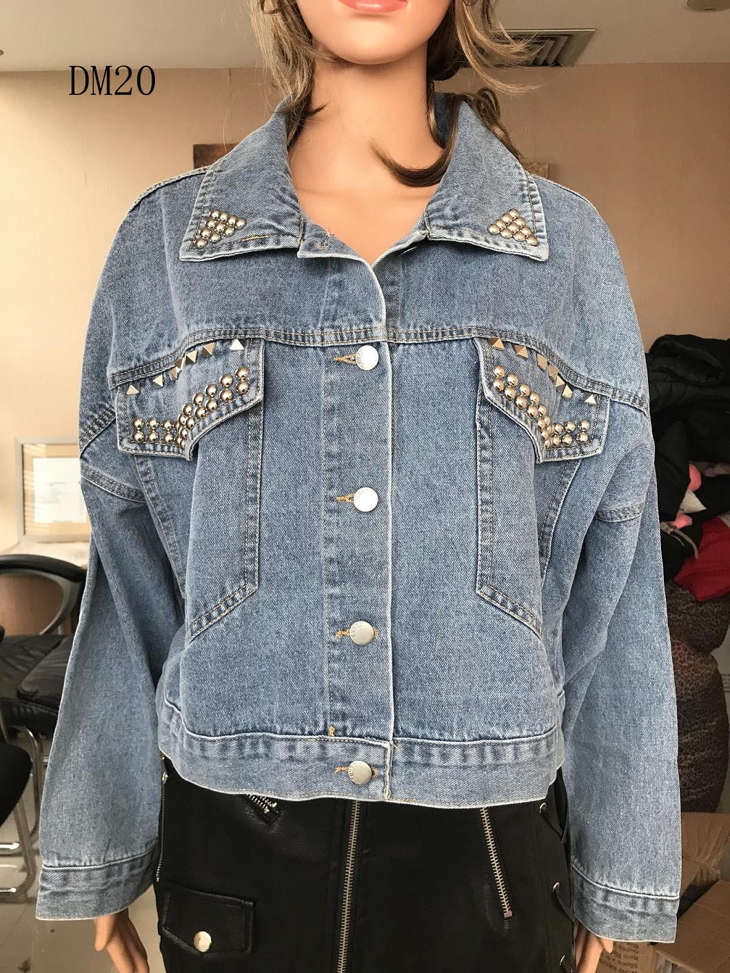 Ladies Print Embroidered Beaed Denim Jacket