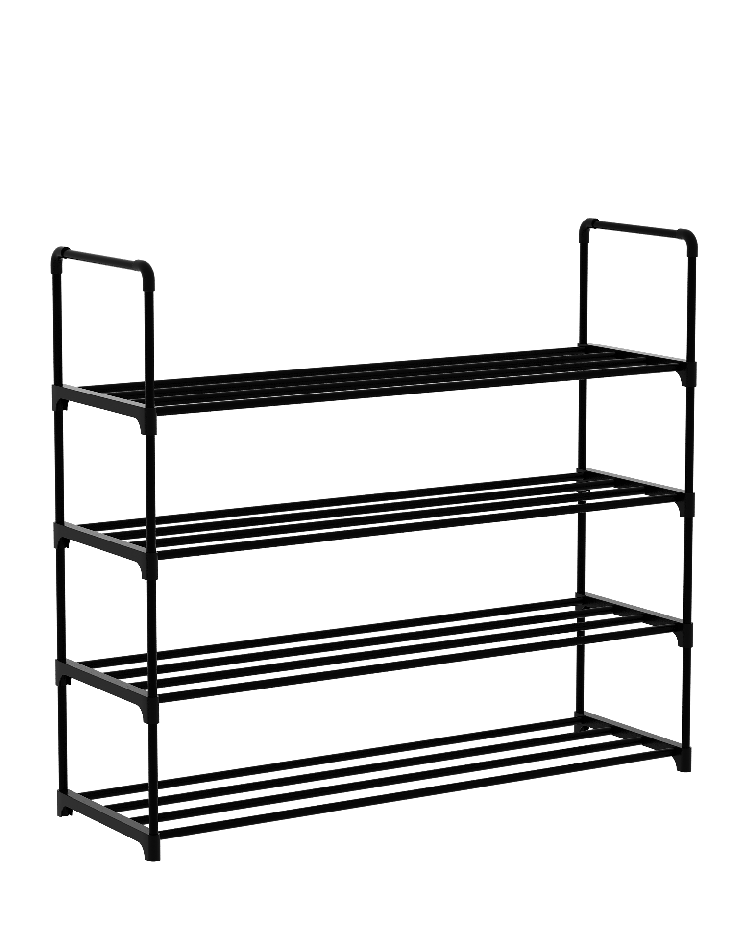 4-Tier Shoe Rack, 20 Pairs Metal Shoe Storage