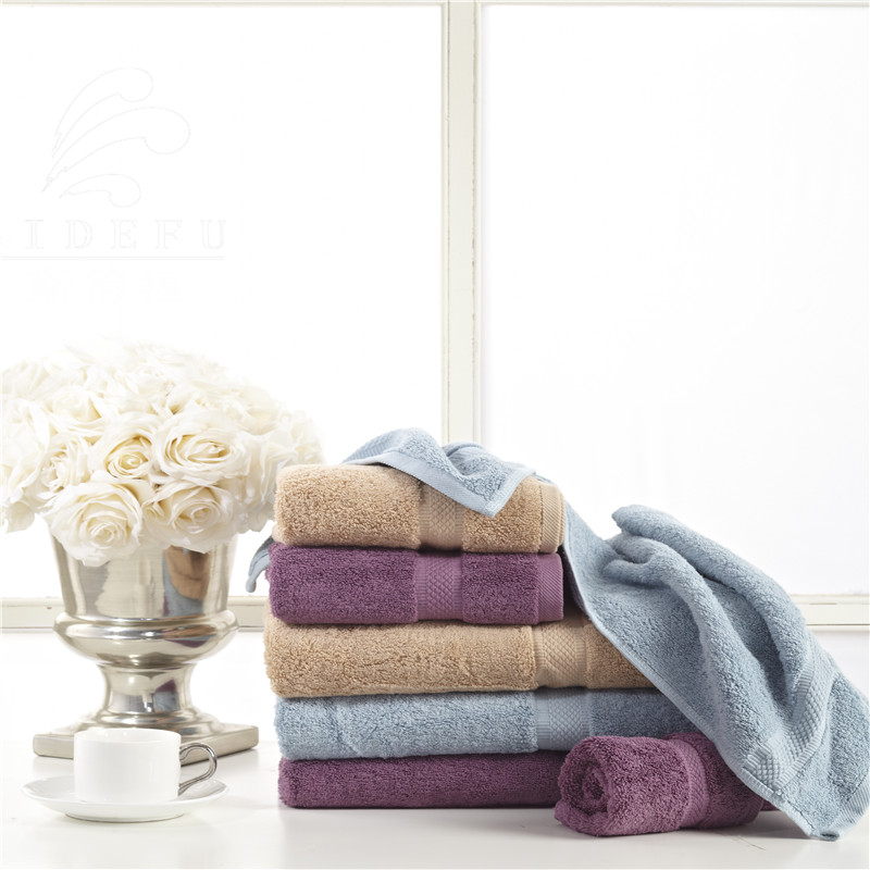Hot Sale Solid Color Dobby and Dobby Border Towel Set