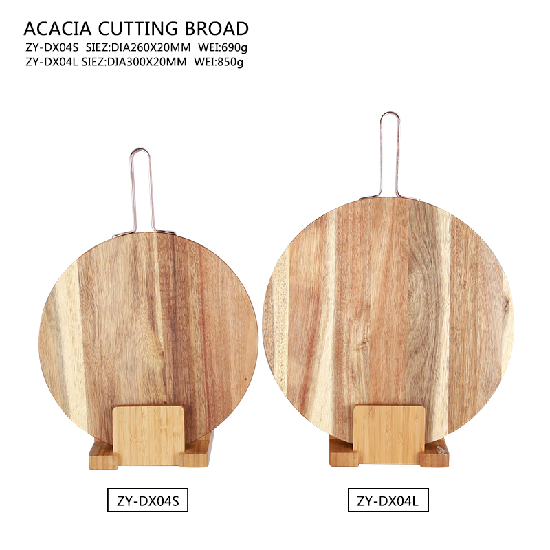 ZY-DX04/05 Acacia cutting board with metal handel, Acacia Cutting board,Chopping board,Serving board,Kitchen Chopping Board for Meat