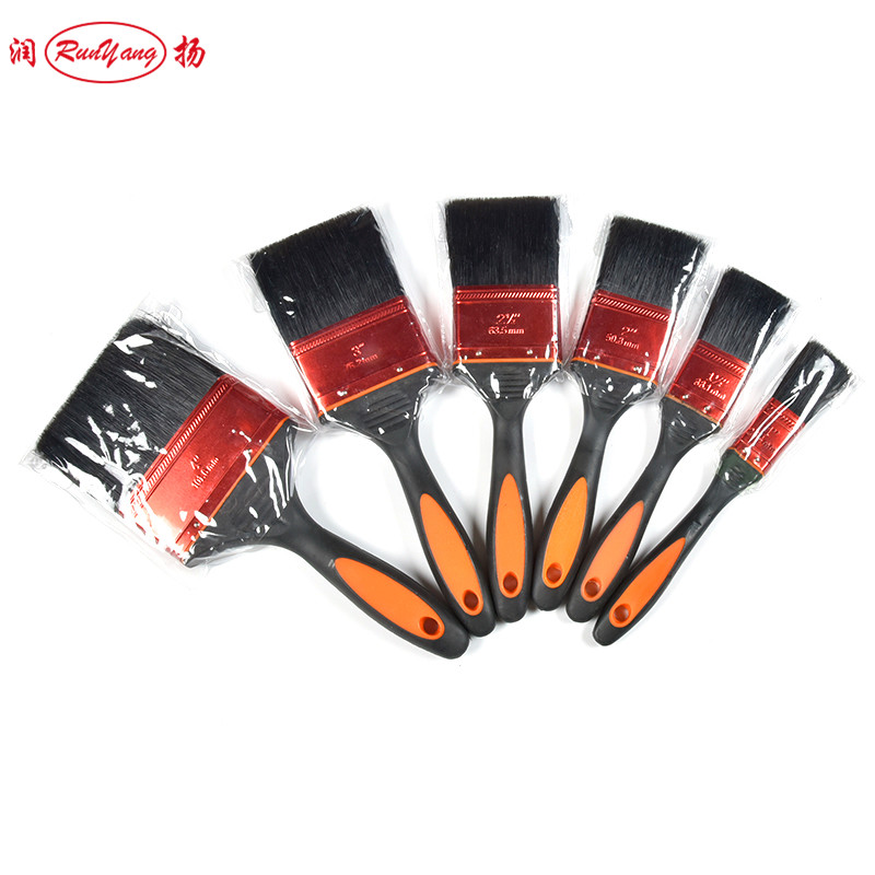 Paint Brush with rubber plastic handle