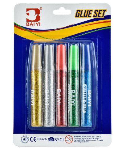 5ct 10g Glietter Glue In Blister