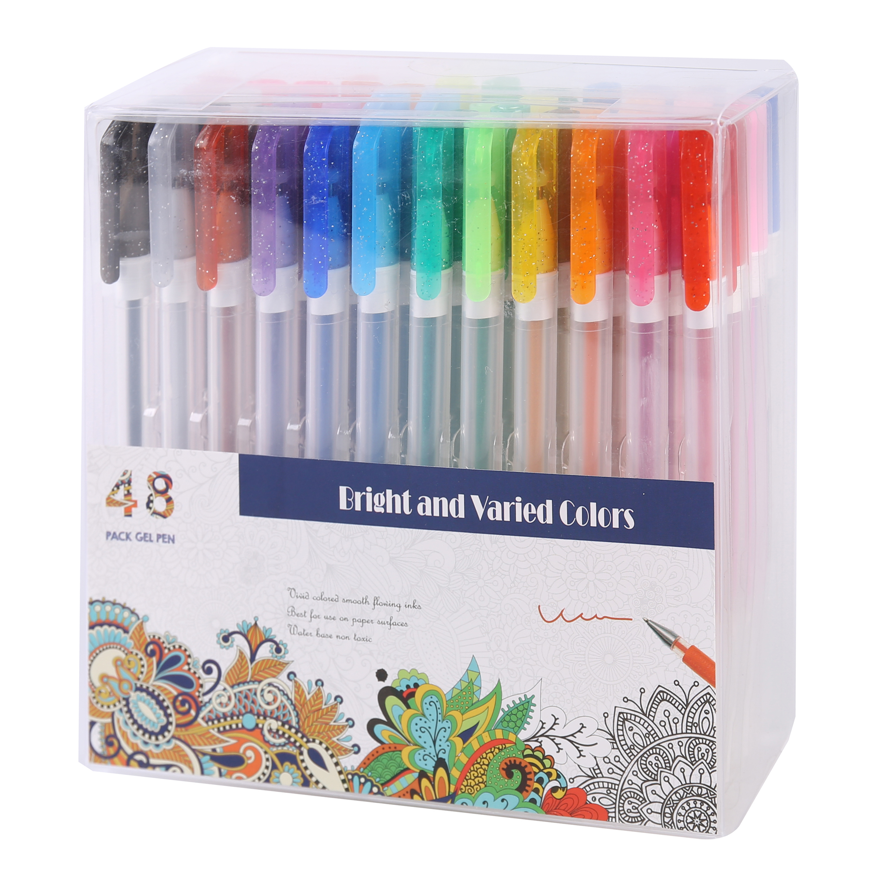 Qianxiang 48 Pieces #102 Gel Pen with PVC Box
