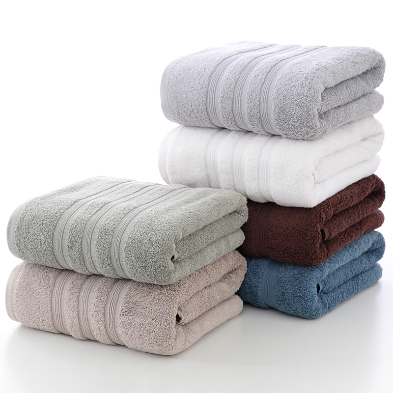 high quality pure cotton solid color soft absorbent bath towel
