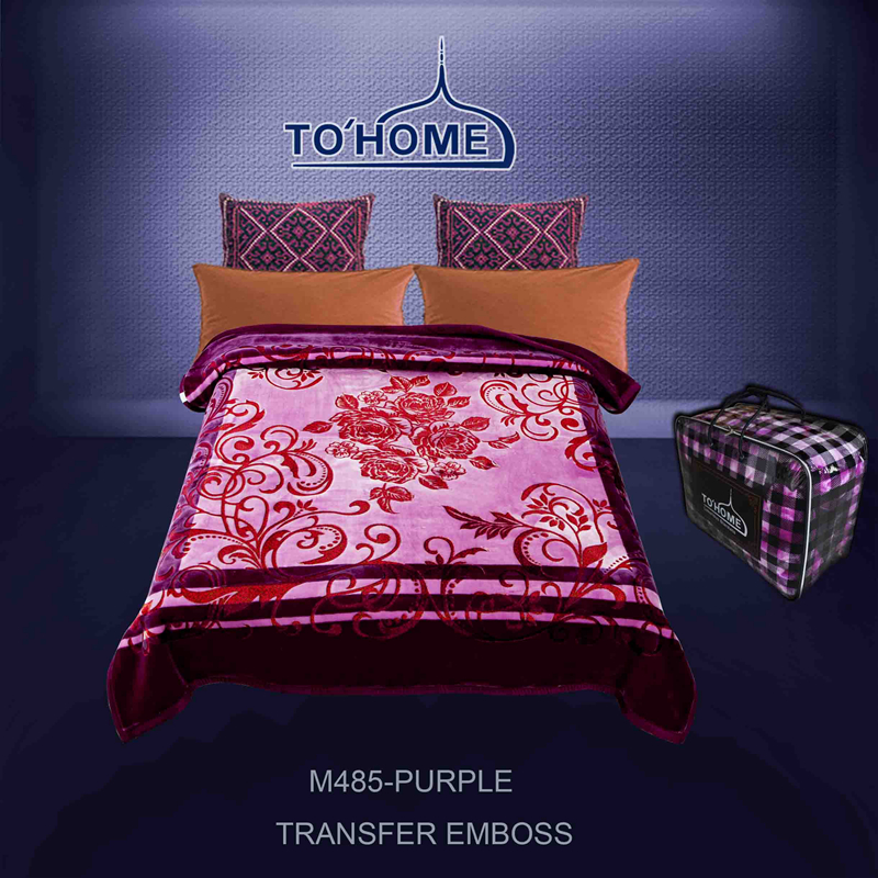 2 ply color emboss blanket
