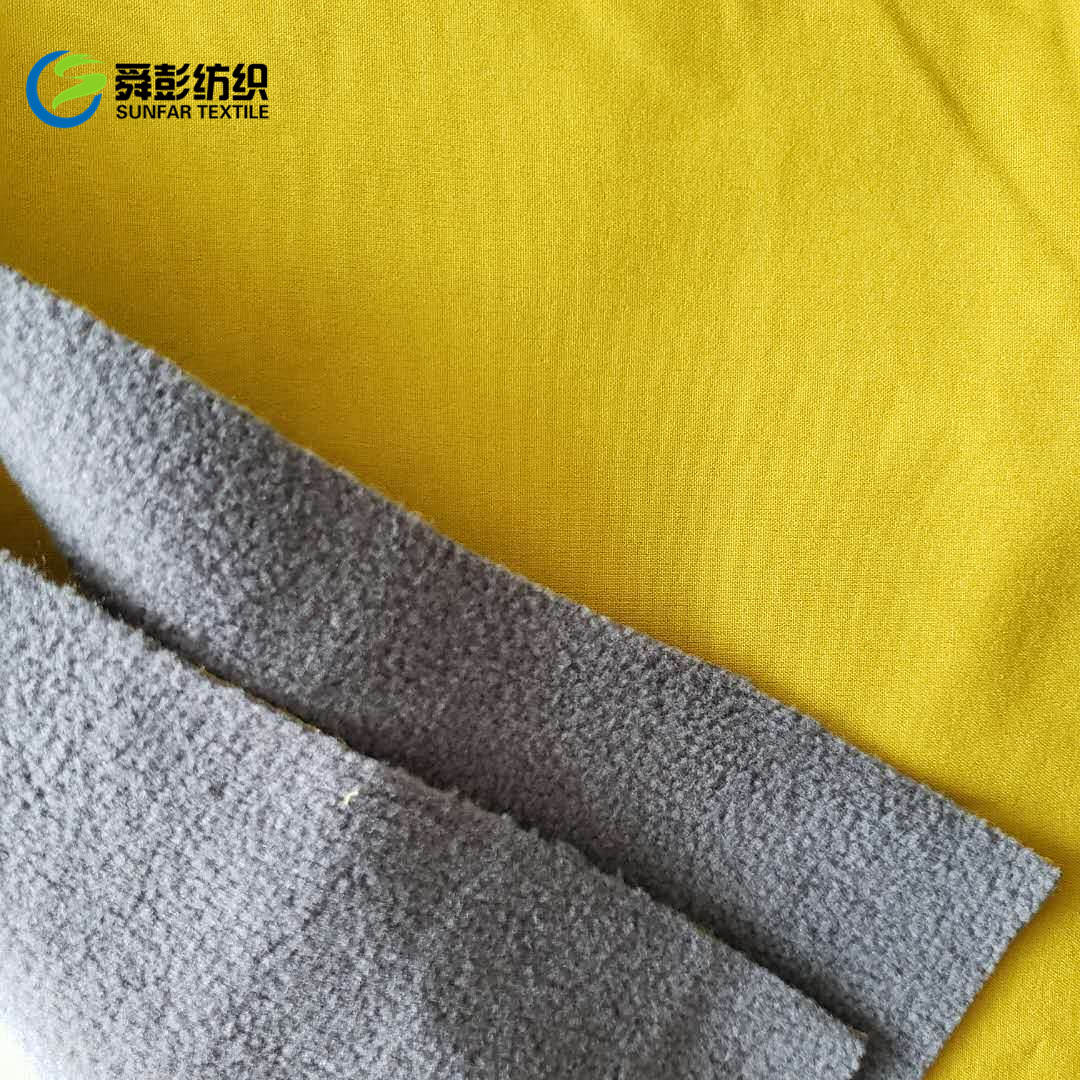 100D 4 -Way Spandex 3Layer Bonded Fleece Ourdoor/Sports Fabric