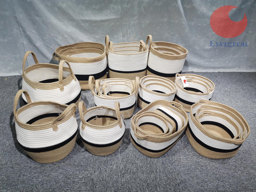 cotton rope and jute rope weave