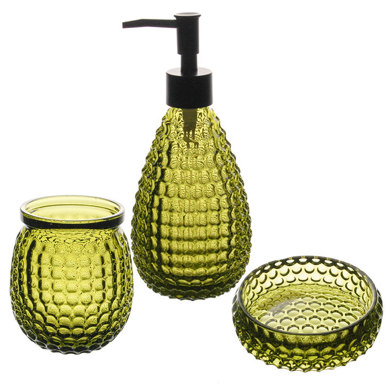 Glass bathroom accessories
