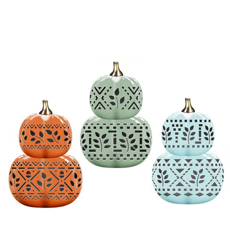 Ceramic Pumpkin Décor 3 Asst