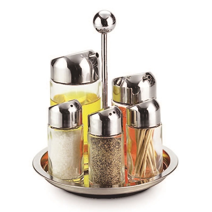 Salad Dressing Set with Rack