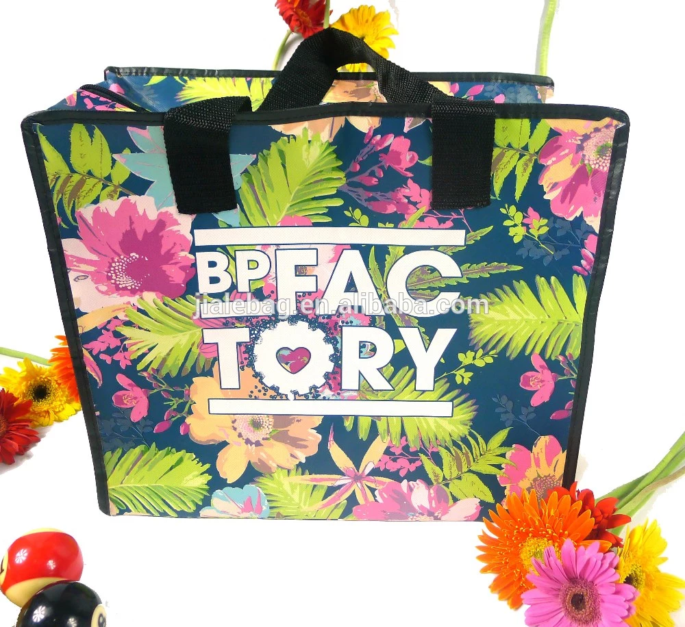 CMYK Printing pp woven laminated zipper Package bag