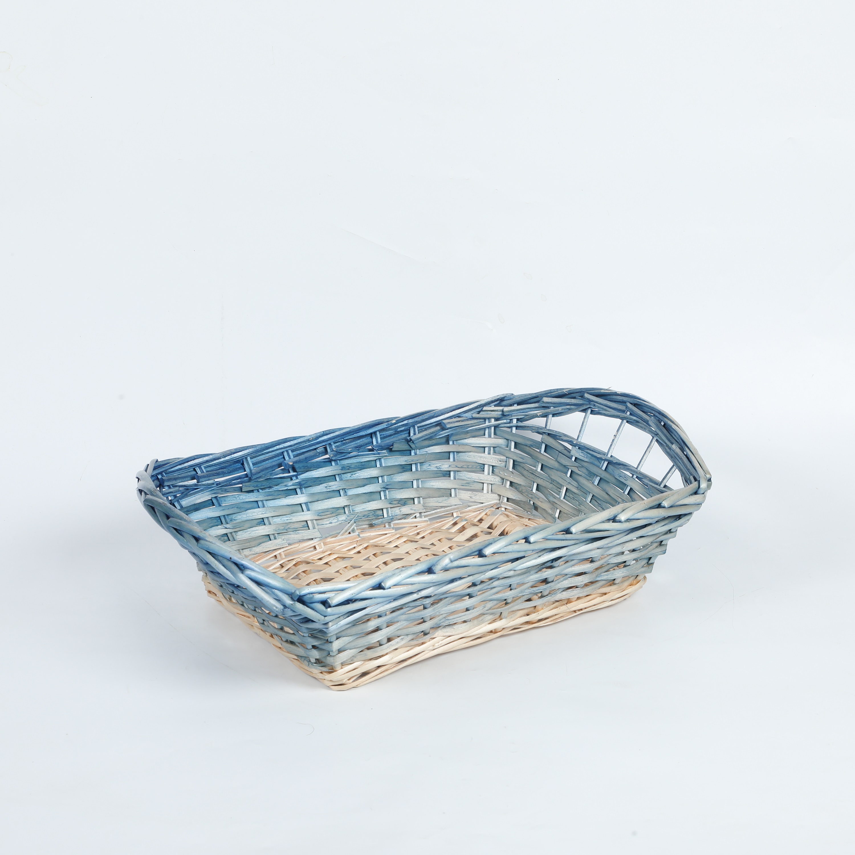 Kingwillow wholesale handwave rectangle gift wicker storage fruit basket tray storage tray