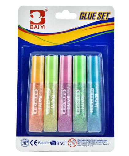 5ct 6g Glietter Glue In Blister