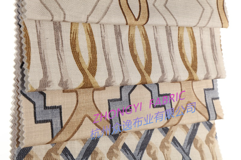 Printed Linen Fabric for Sofa, Curtain, Pillow and Furniture