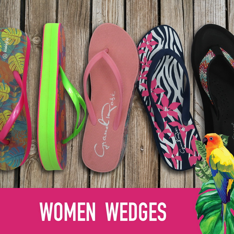 Women Beach Wedge Flip Flops