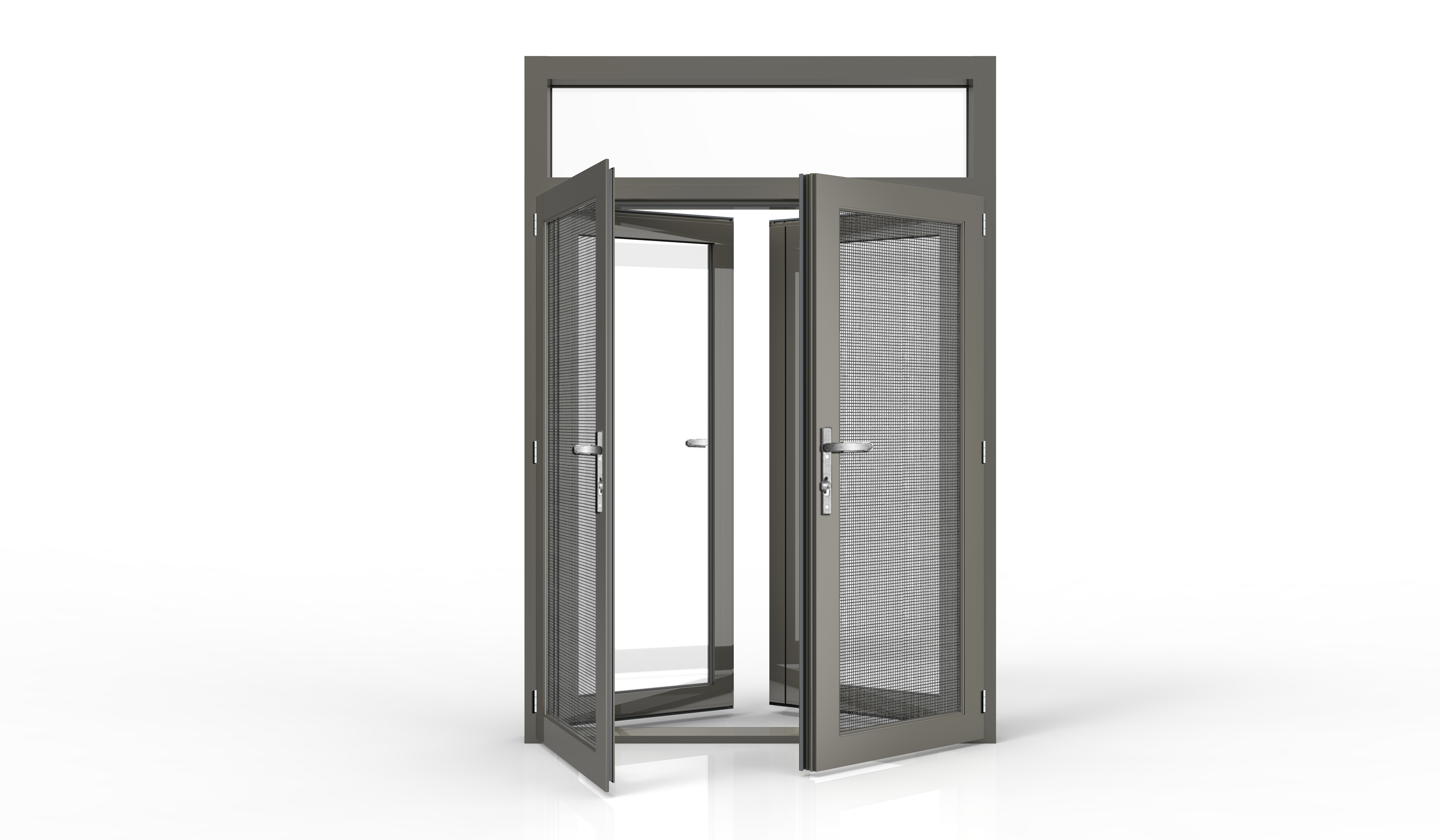 Aluminium hinged door