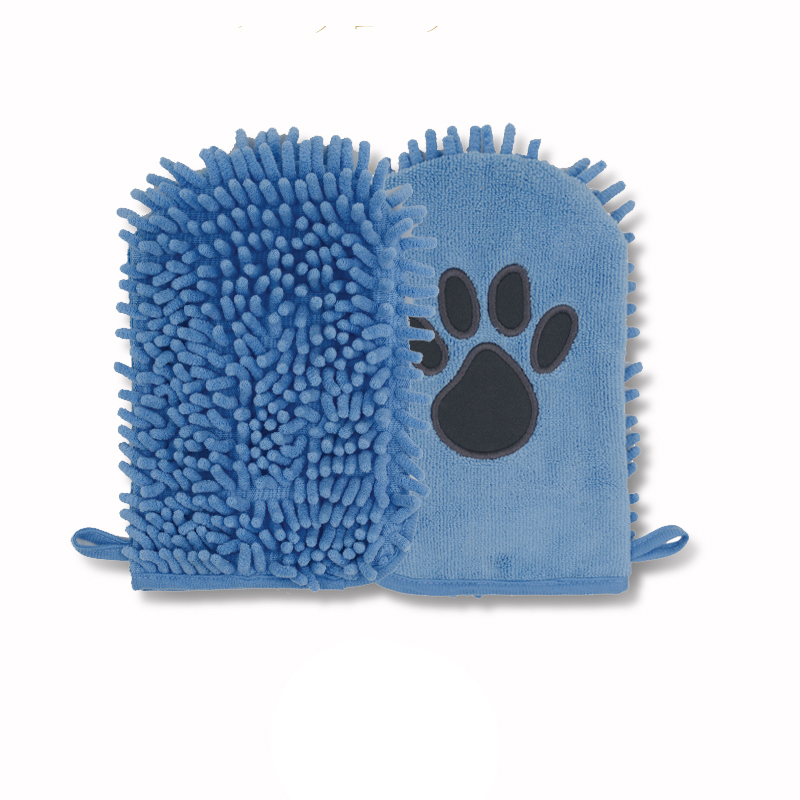 High Quality Cleaning Chenille Glove Mitt Pet Shower Use