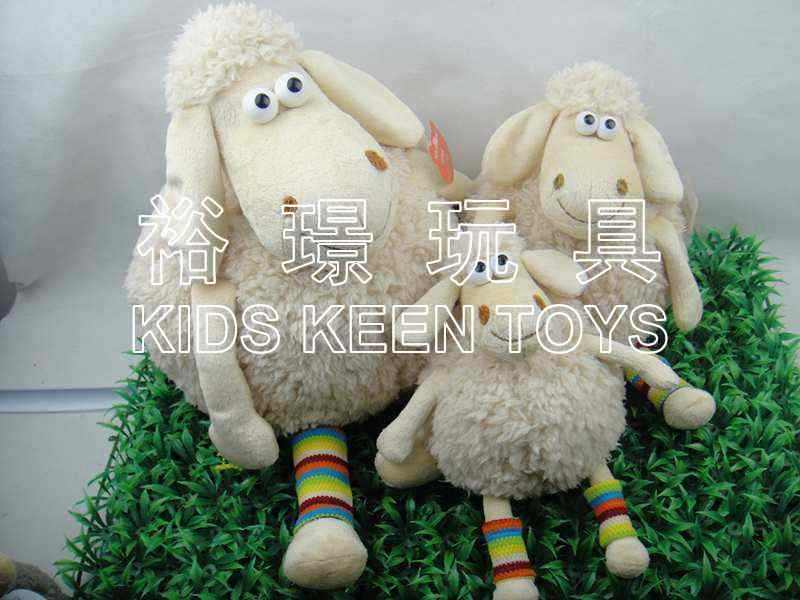 family sheep wearing with colorful socks