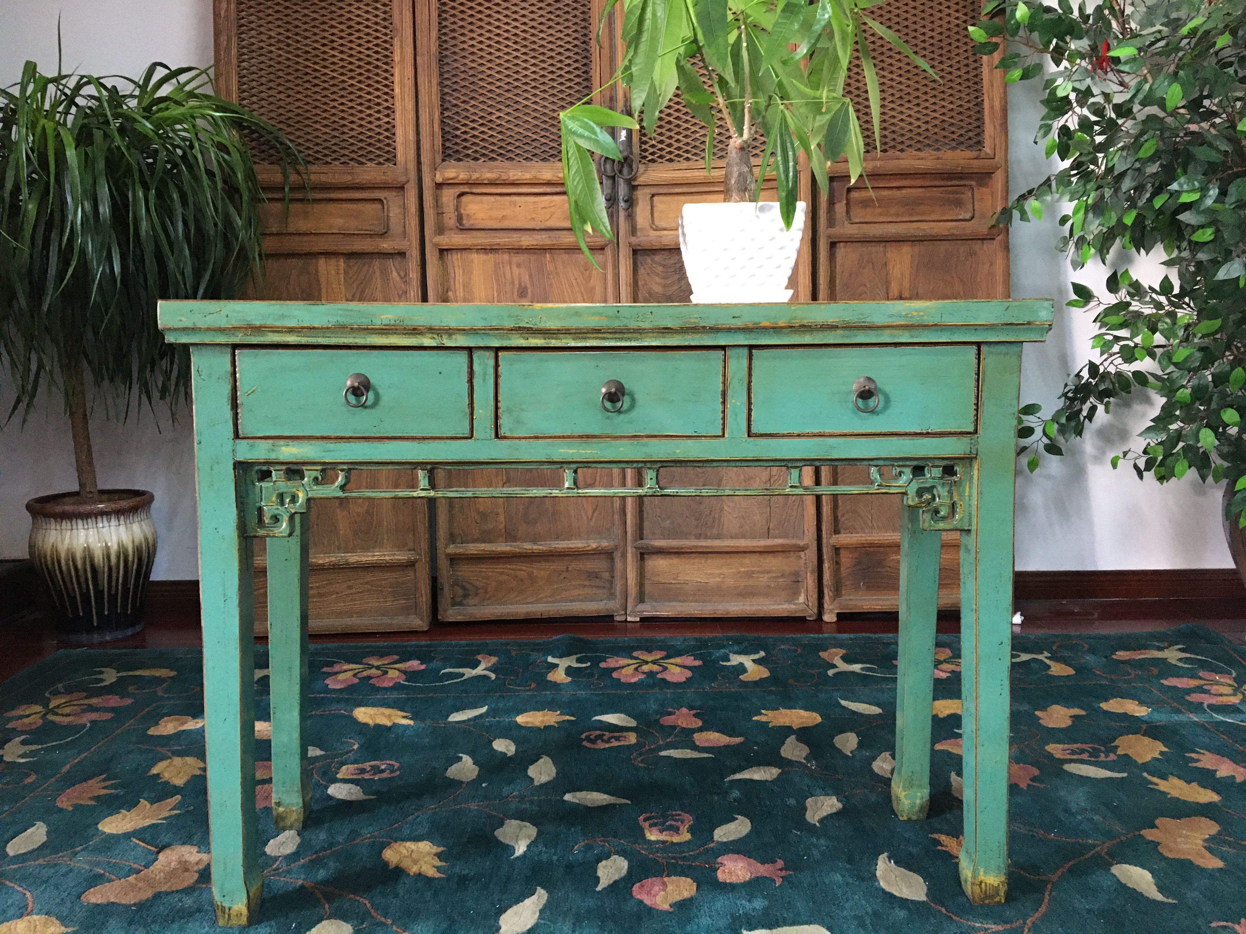 wooden furniture/ antique furniture / solid furniture/ elm furniture/Chinese antique wooden 3 drawers console