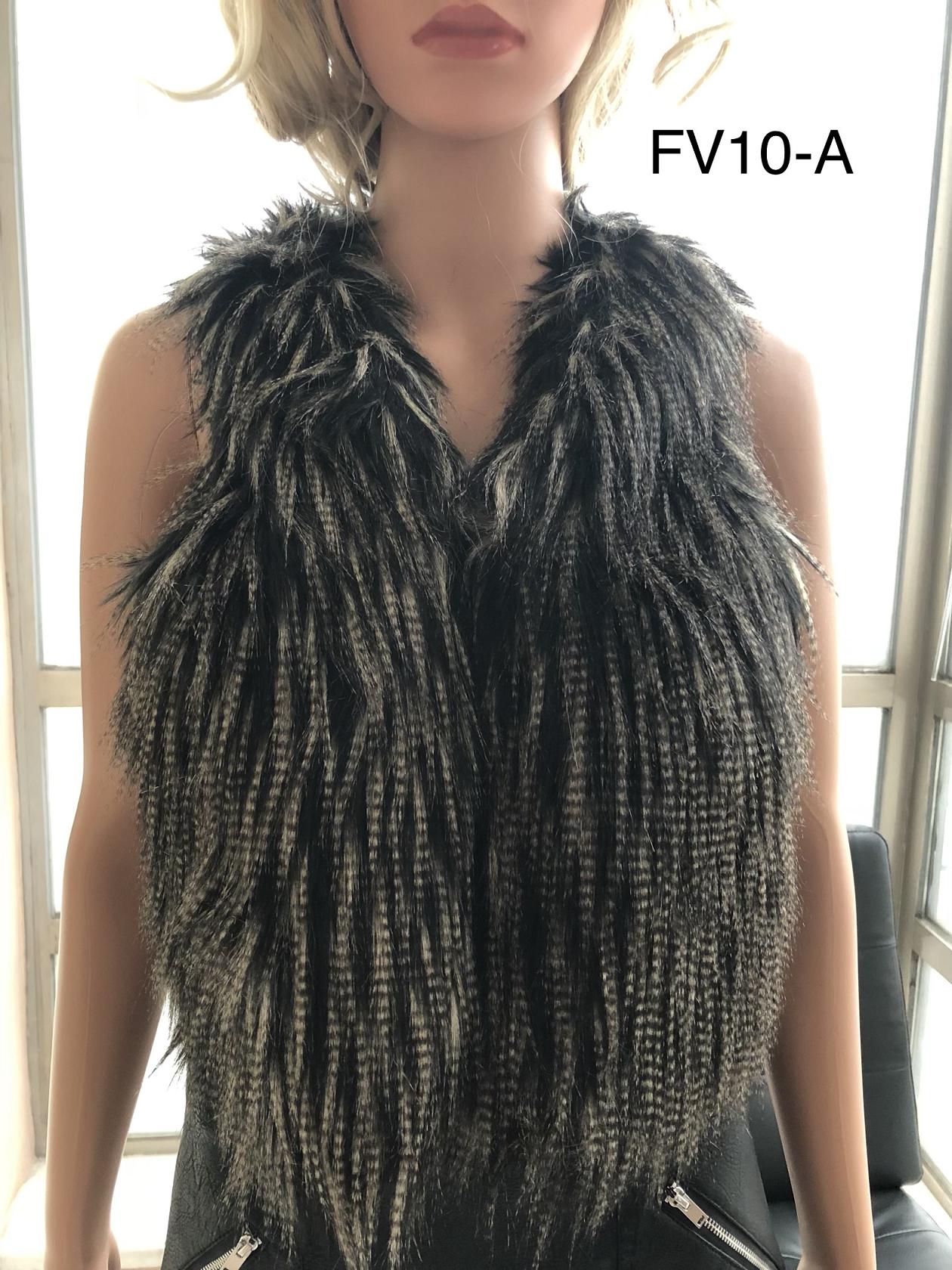 Ladies Jacquard Faux Fur Vest