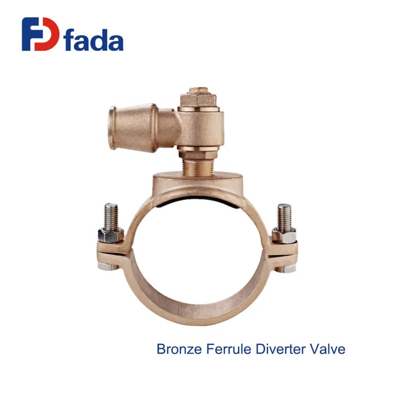Gunmetal Bronze Ferrule Diverter Valve Ferrule Strap Clamp,Push Fit Connected
