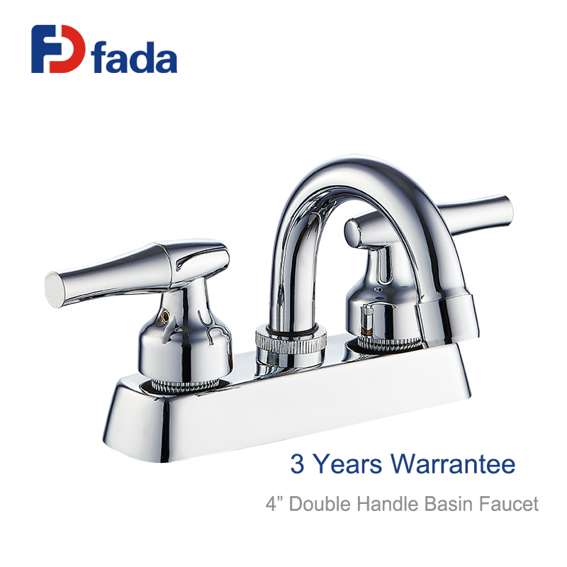 4" double handles lavatory basin faucet