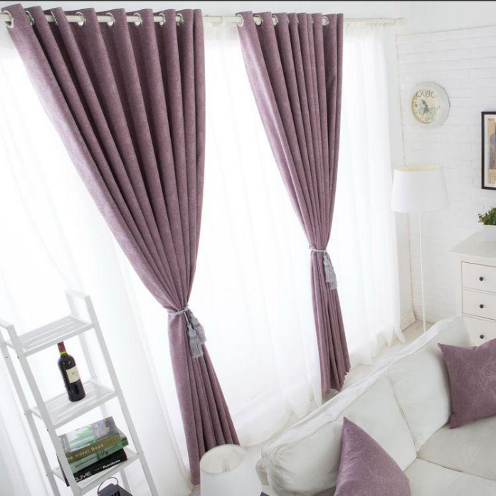 Linen look curtain