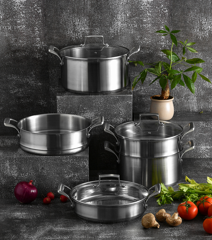 Stainless steel pot set