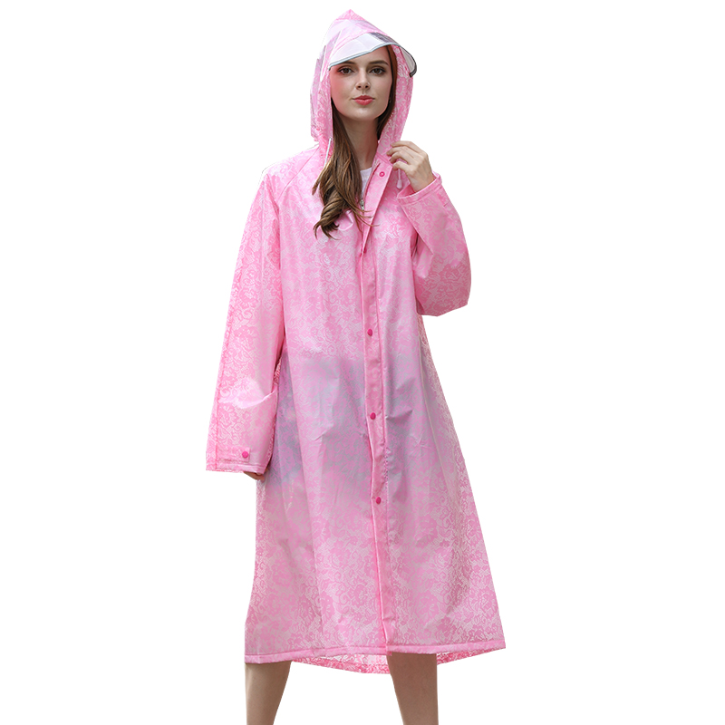 Rainfreem Light EVA Raincoat Summer Lace Foldable Raincoat Cloak
