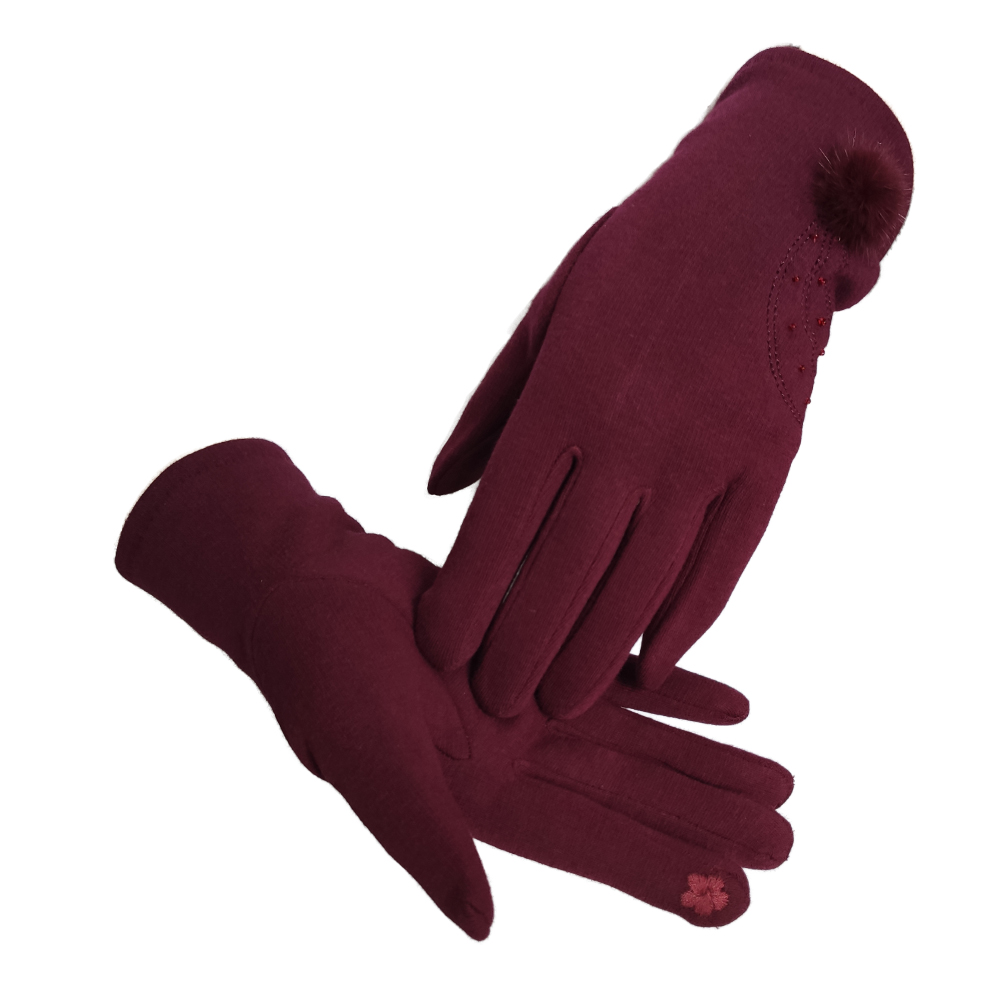 big quantity ladies winter warm cotton russian velvet gloves stock