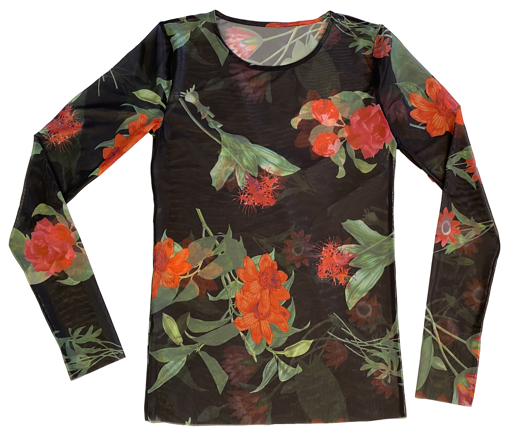 ladies' mesh bottoming shirt