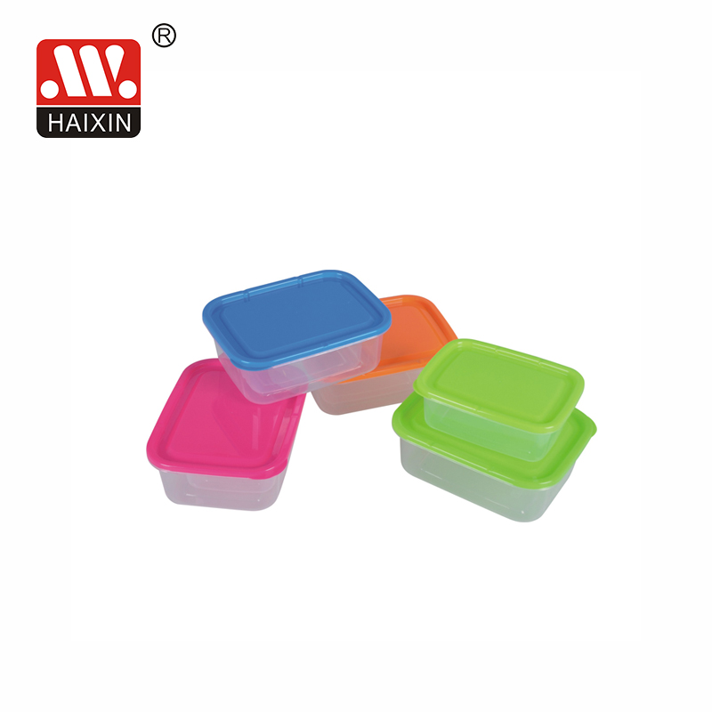 2pcs Plastic Food Container Set With Lids Clear Reusable Lunch Boxes Food Grade 2391