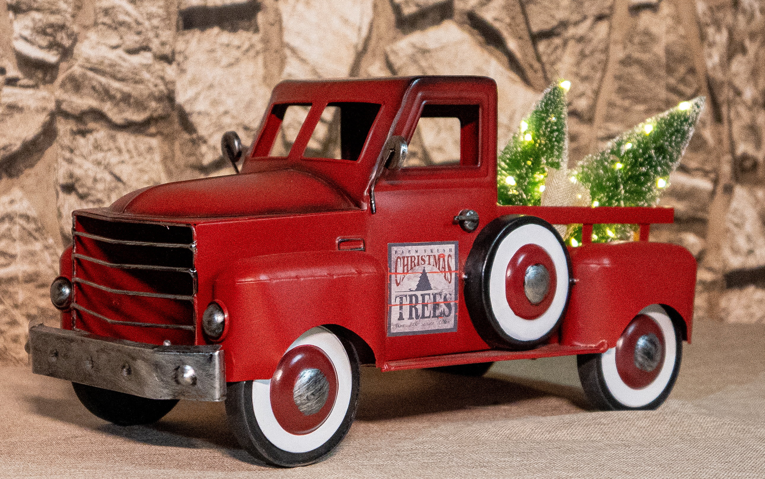 Christmas metal red truck Christmas Tree