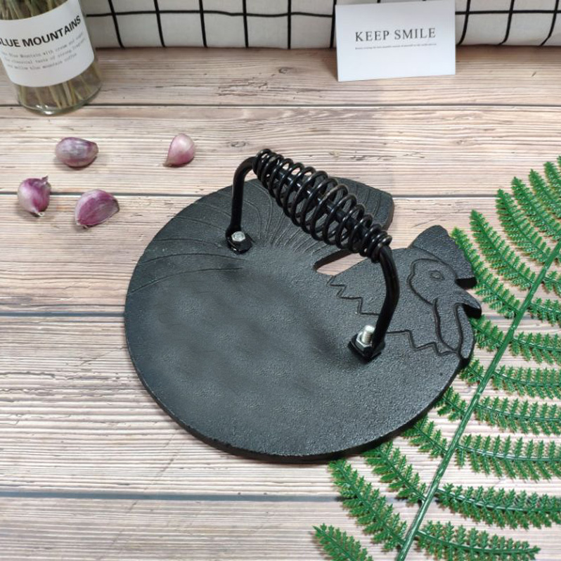 Cast iron grill press