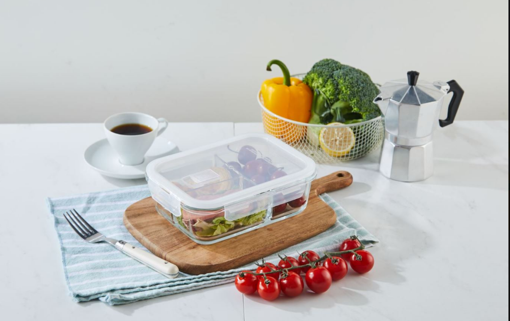 Sapu Glass Divide Box Rectangle 950ml