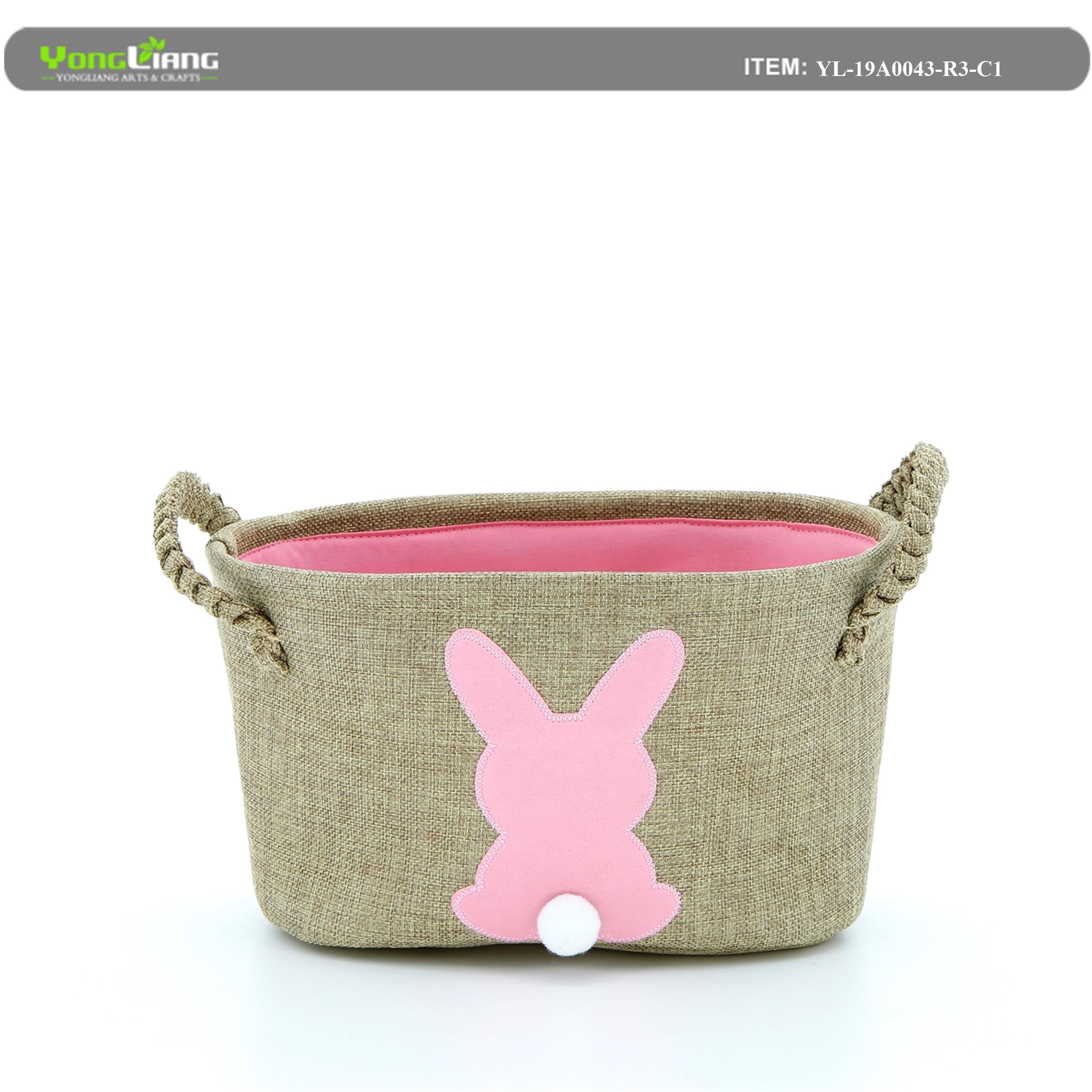 Easter Egg Basket for Kids Bunny storage basket for Eggs Candy and Gifts