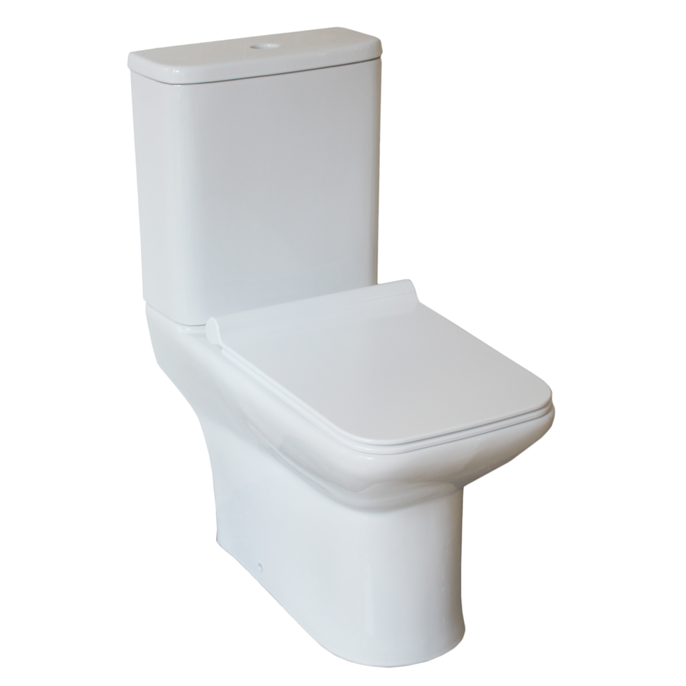 Rimless two piece toilet