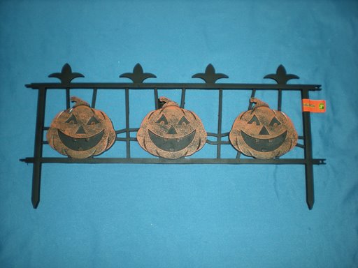pumpkin, halloween lights, decorative lights, fence