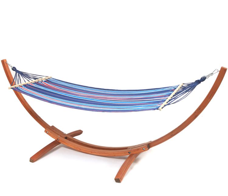 Wooden hammock stand with hammock