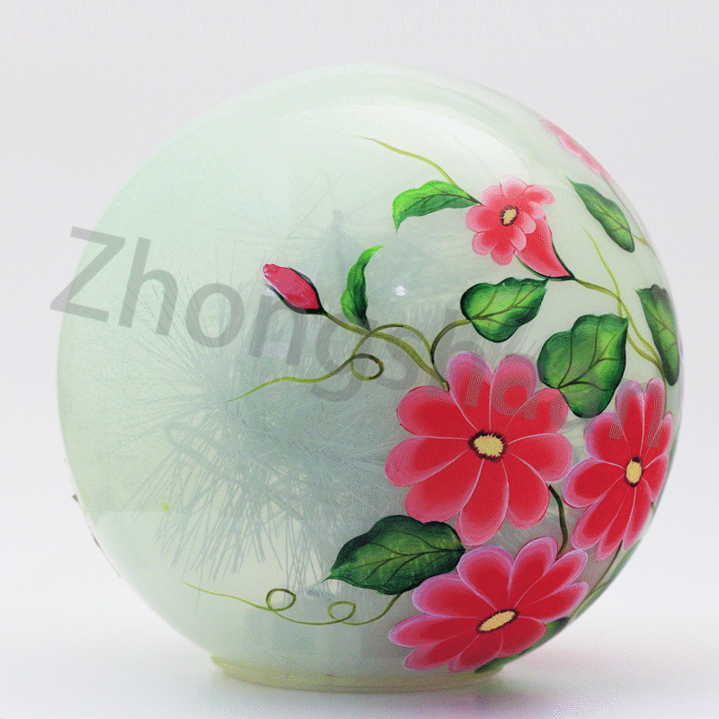 HAND PAINTED CANDLE HOLDER BALL+ LED+Spring