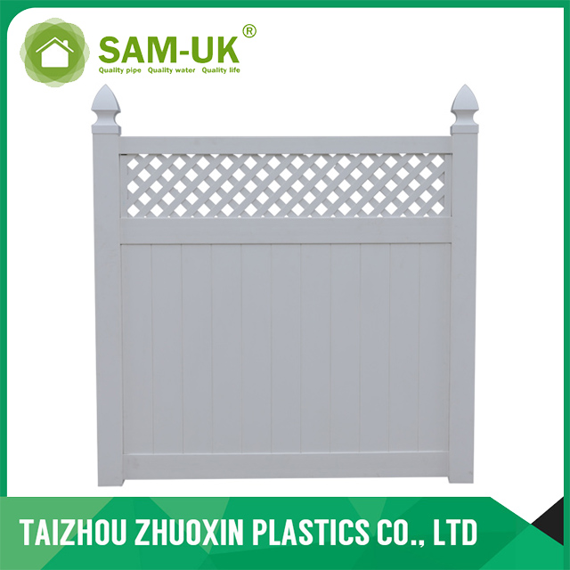 Garden House Pool Yard Use White Pvc Privacy Lattice Fence Gate